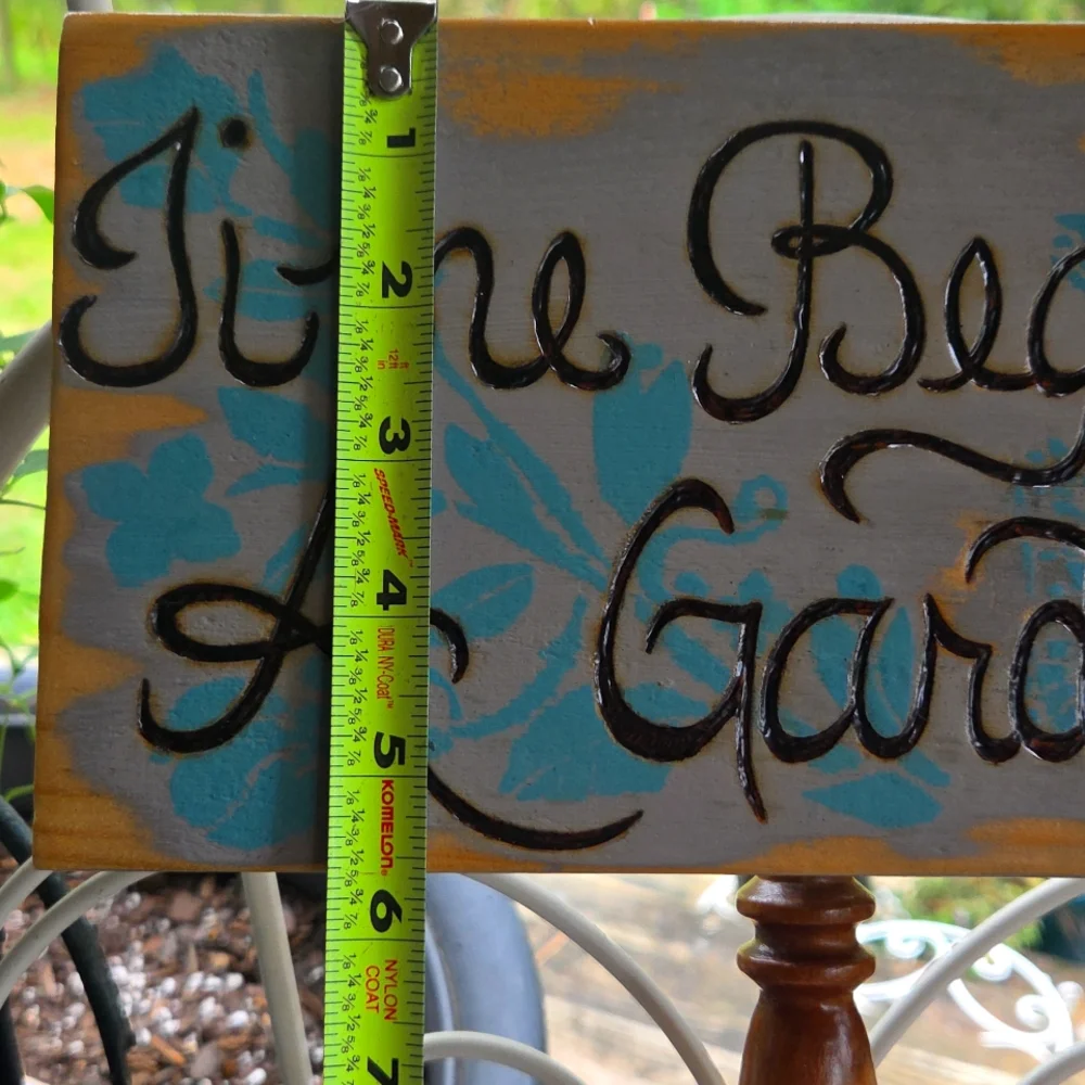 Upcycled Spindle Garden Sign